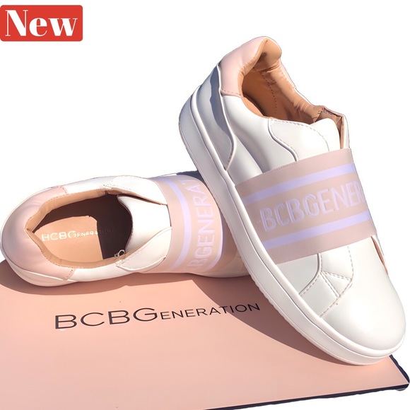 🆕 BCBGENERATION OBIE SNEAKER pink & white logo